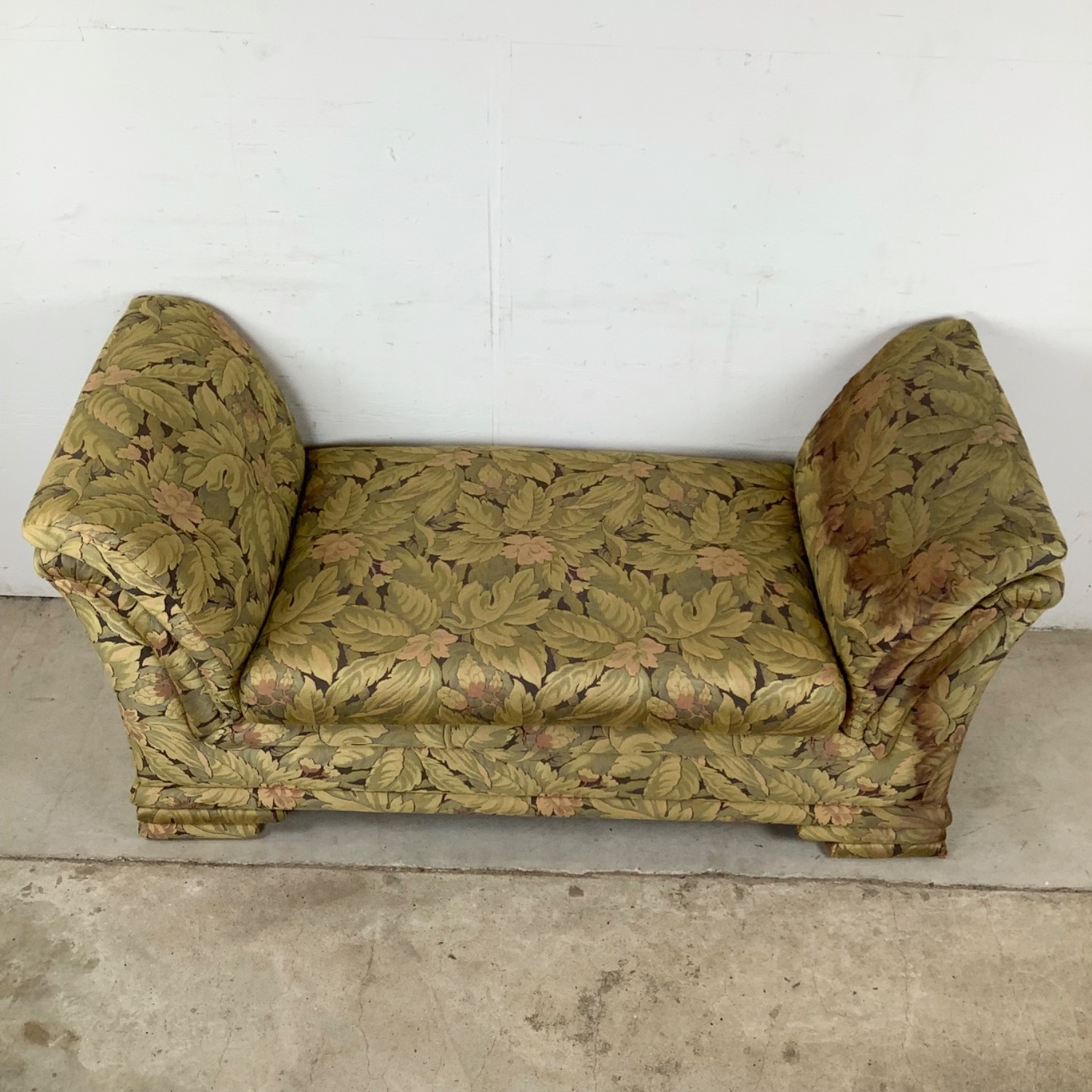 Vintage Botanical Rolled-Arm Bench - image-11