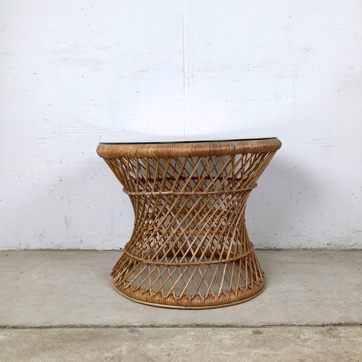 Boho Coastal Rattan Accent Table - image-18