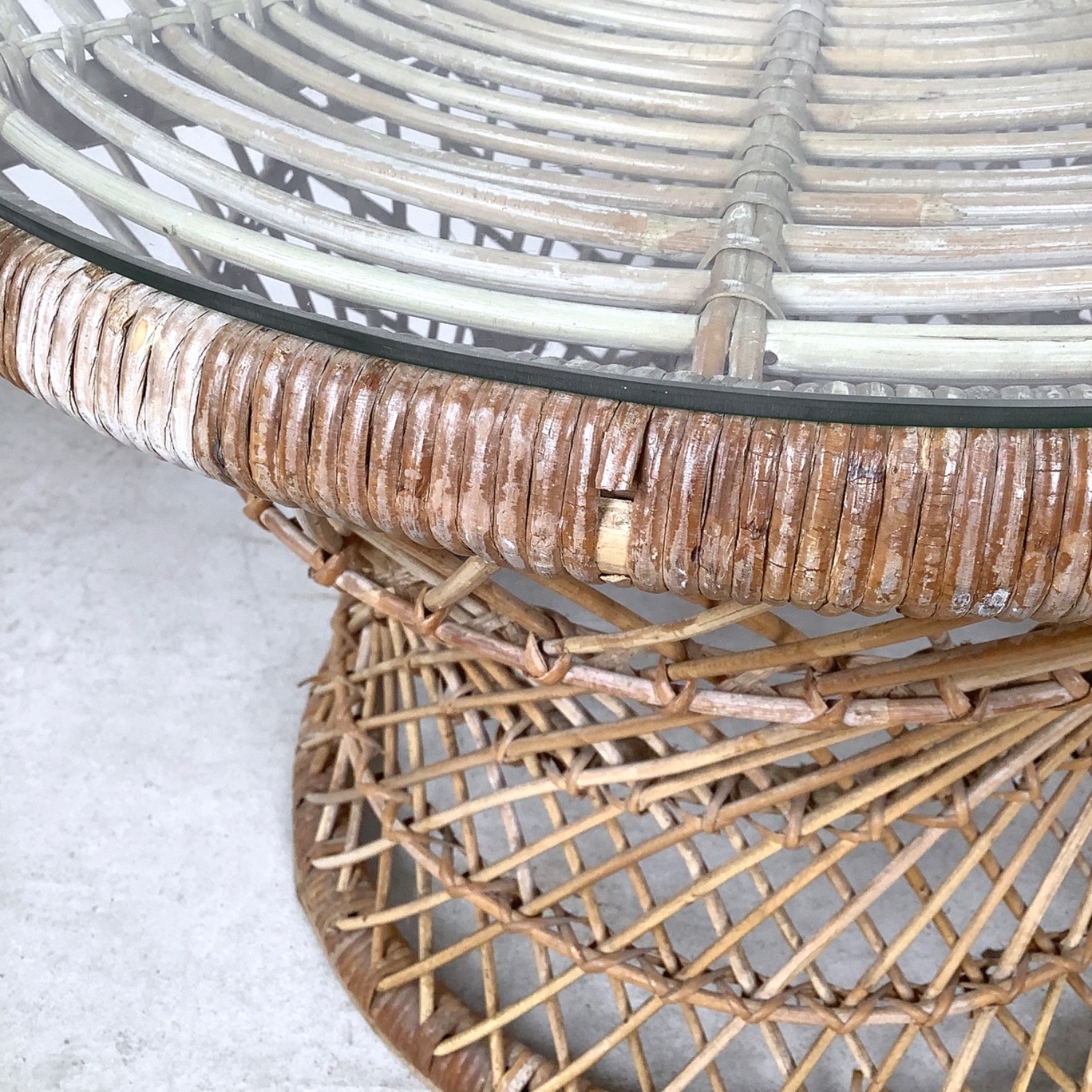 Boho Coastal Rattan Accent Table - image-16