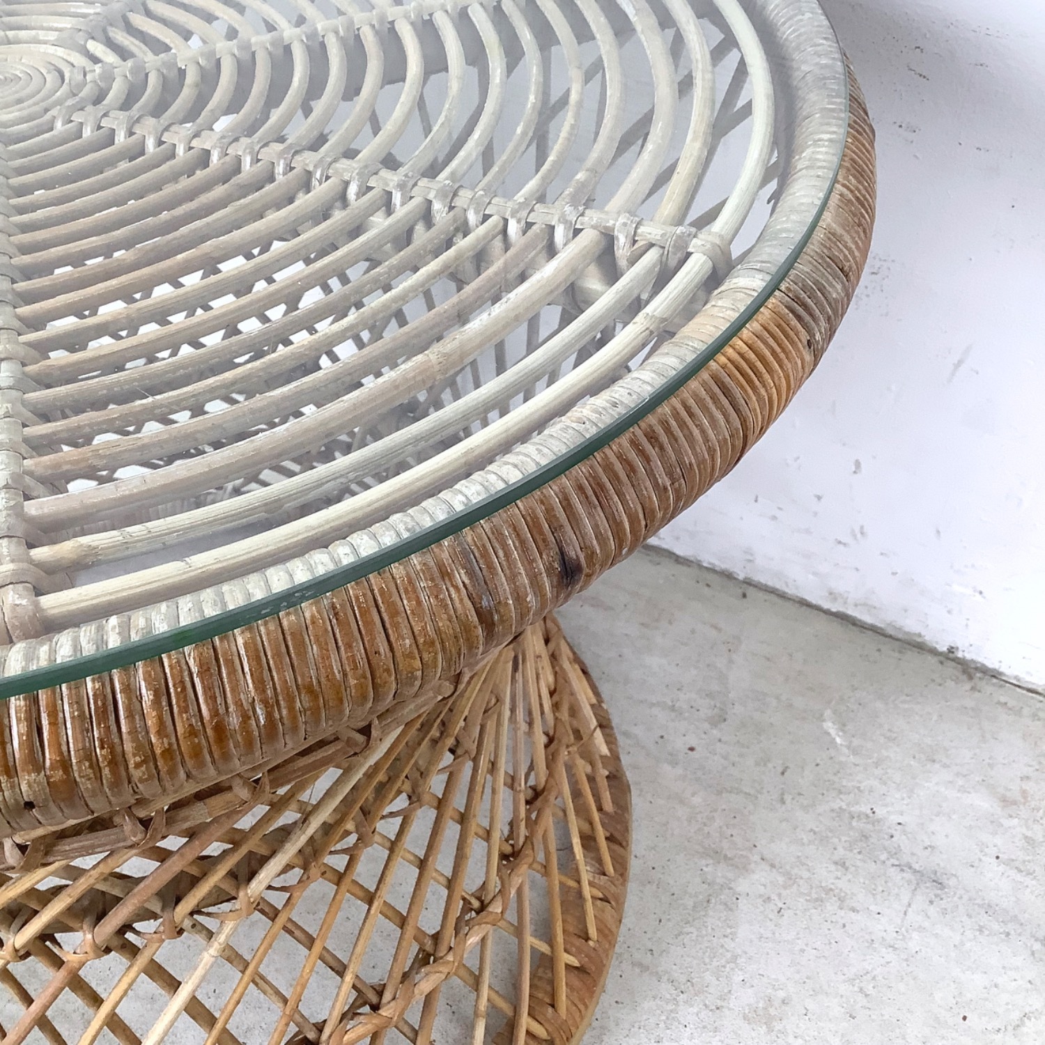Boho Coastal Rattan Accent Table - image-10