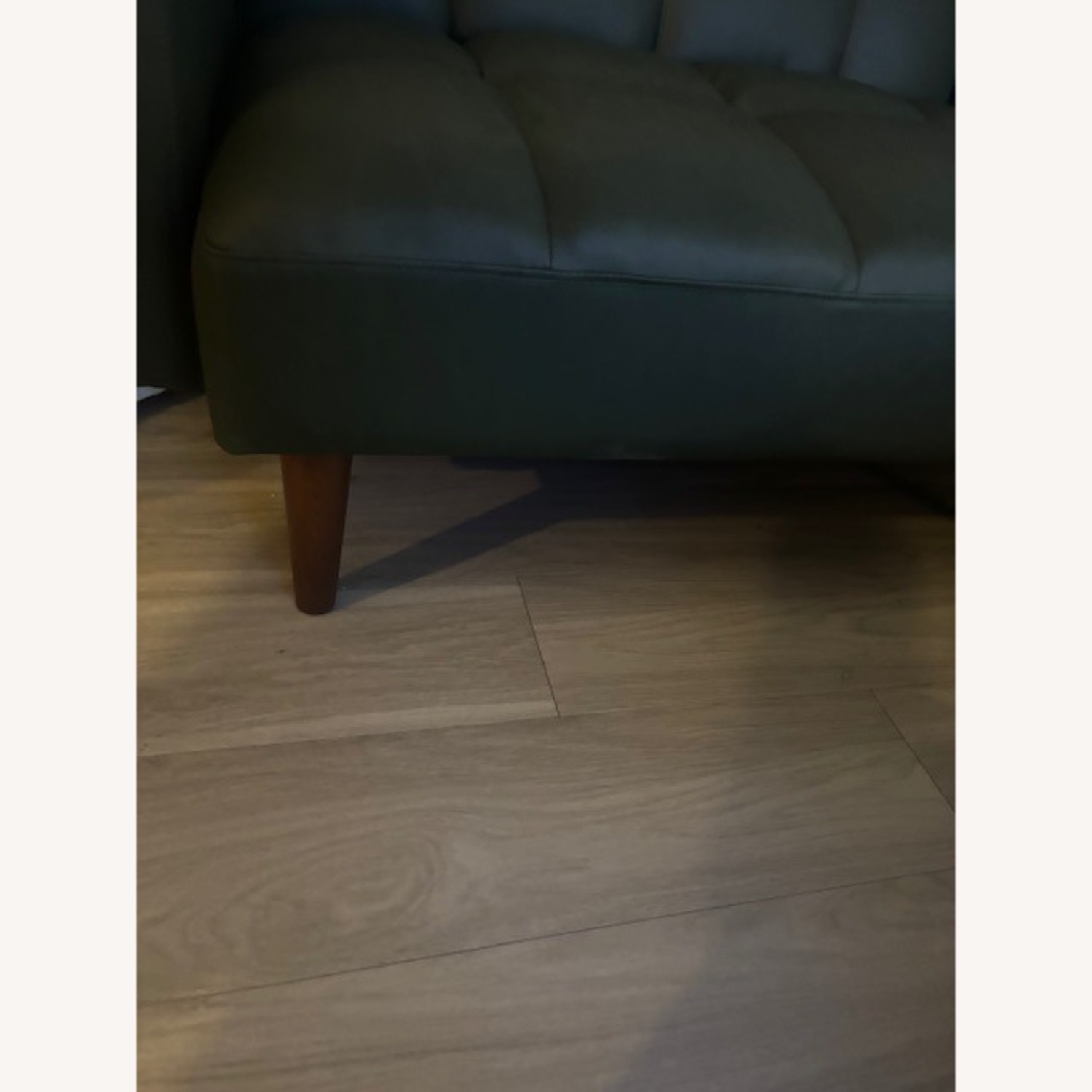 Leather Futon Sofa Bed Green  - image-4