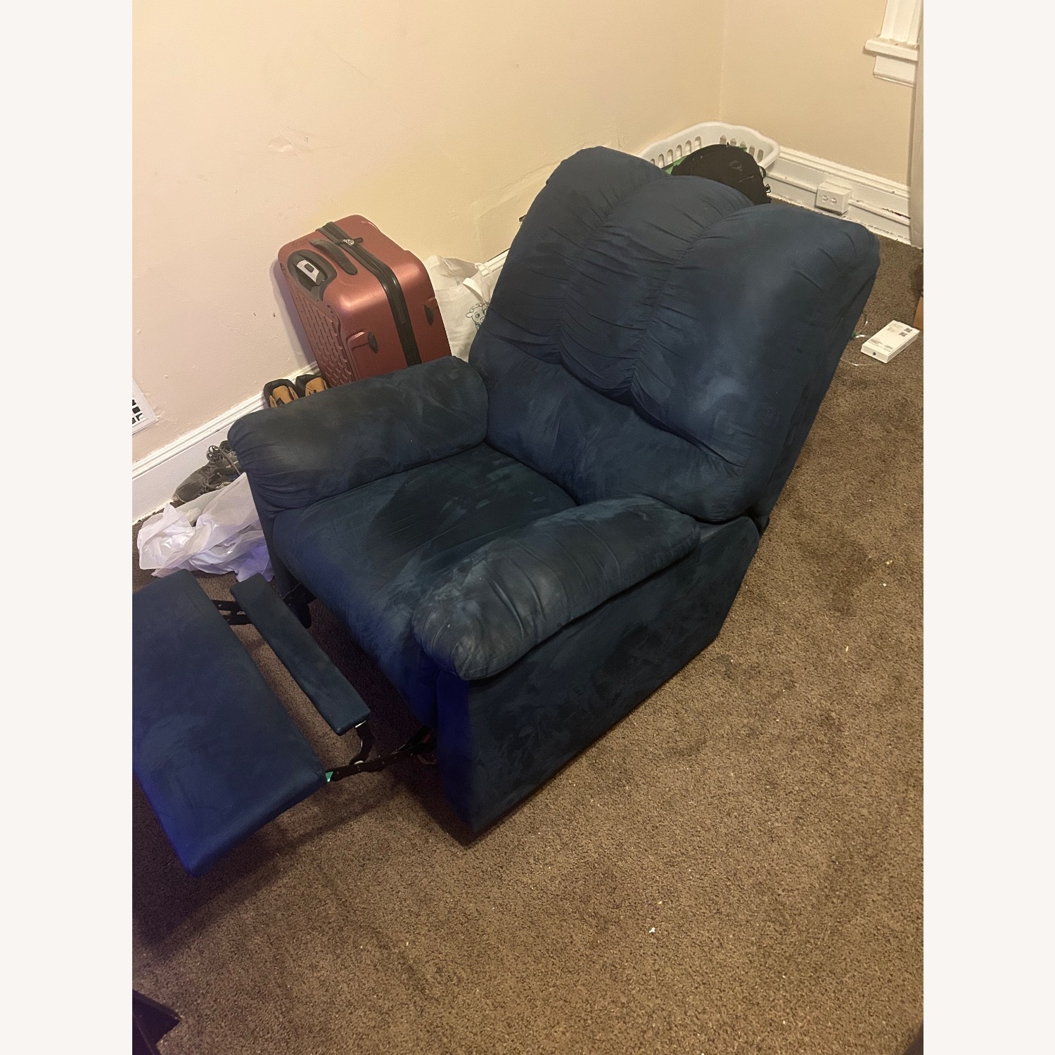 Ashley Furniture Blue Fabric Recliner - image-2