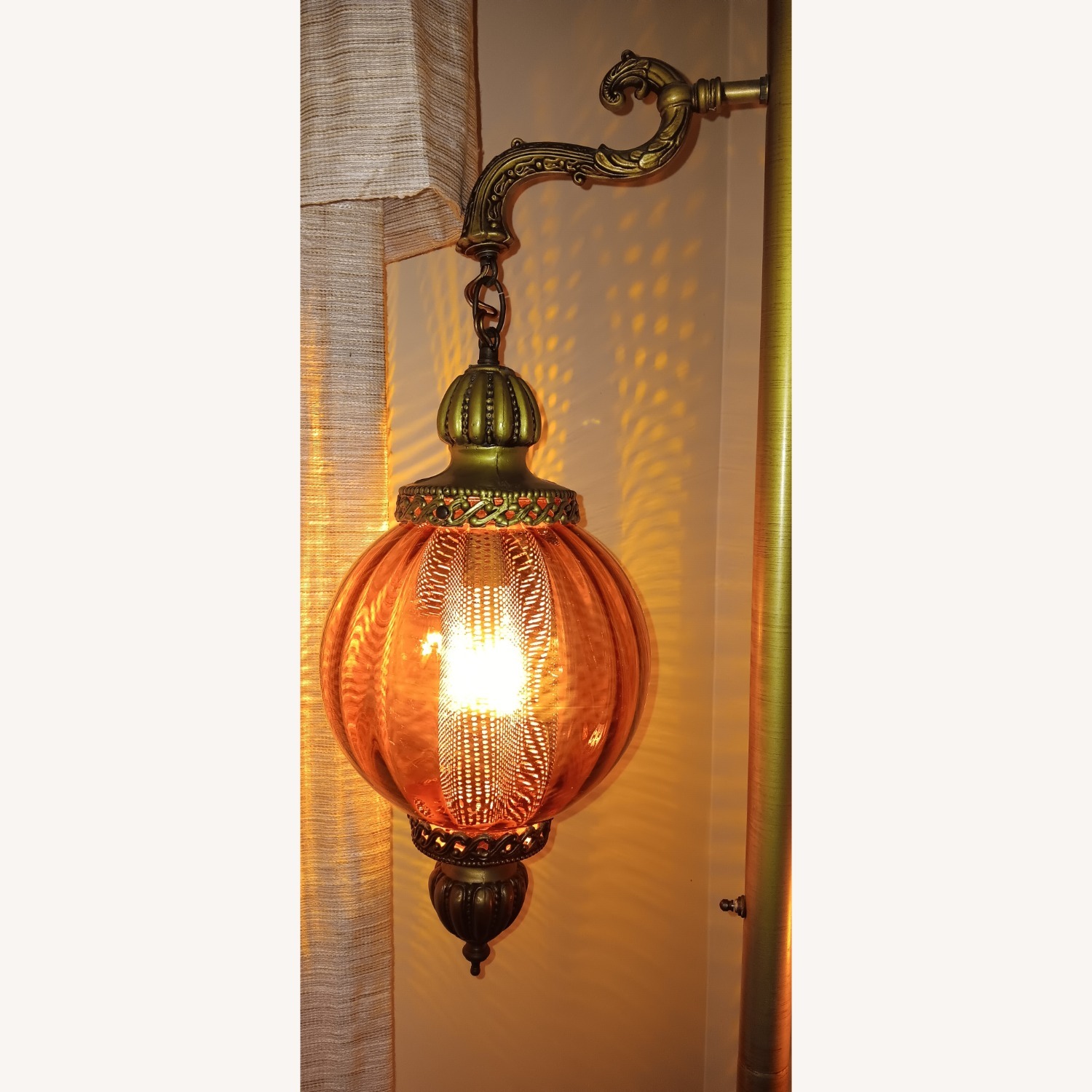 Gold Metal Floor Lamp - image-4