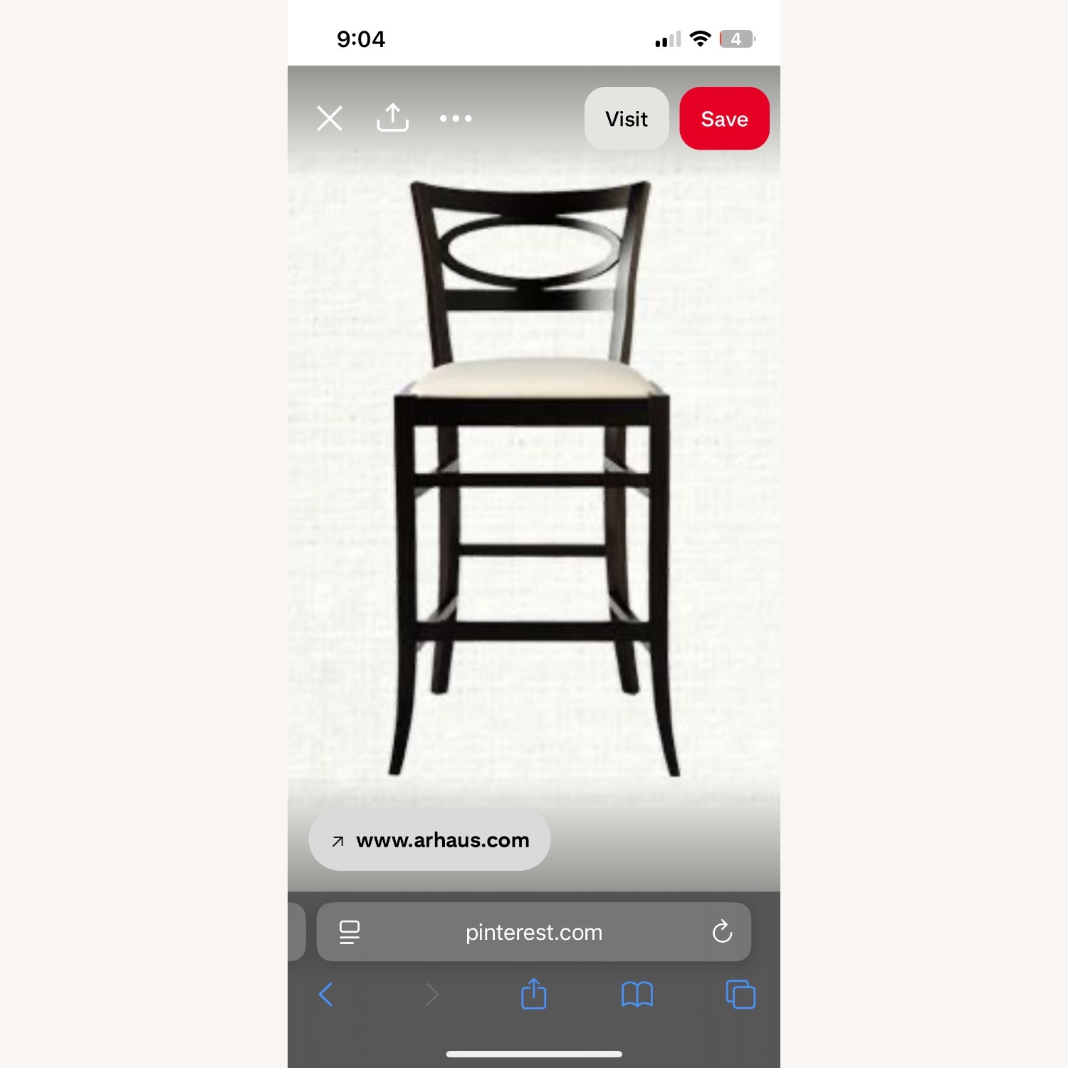 Arhaus Stella Black Barstool Black Dining Chairs - image-3