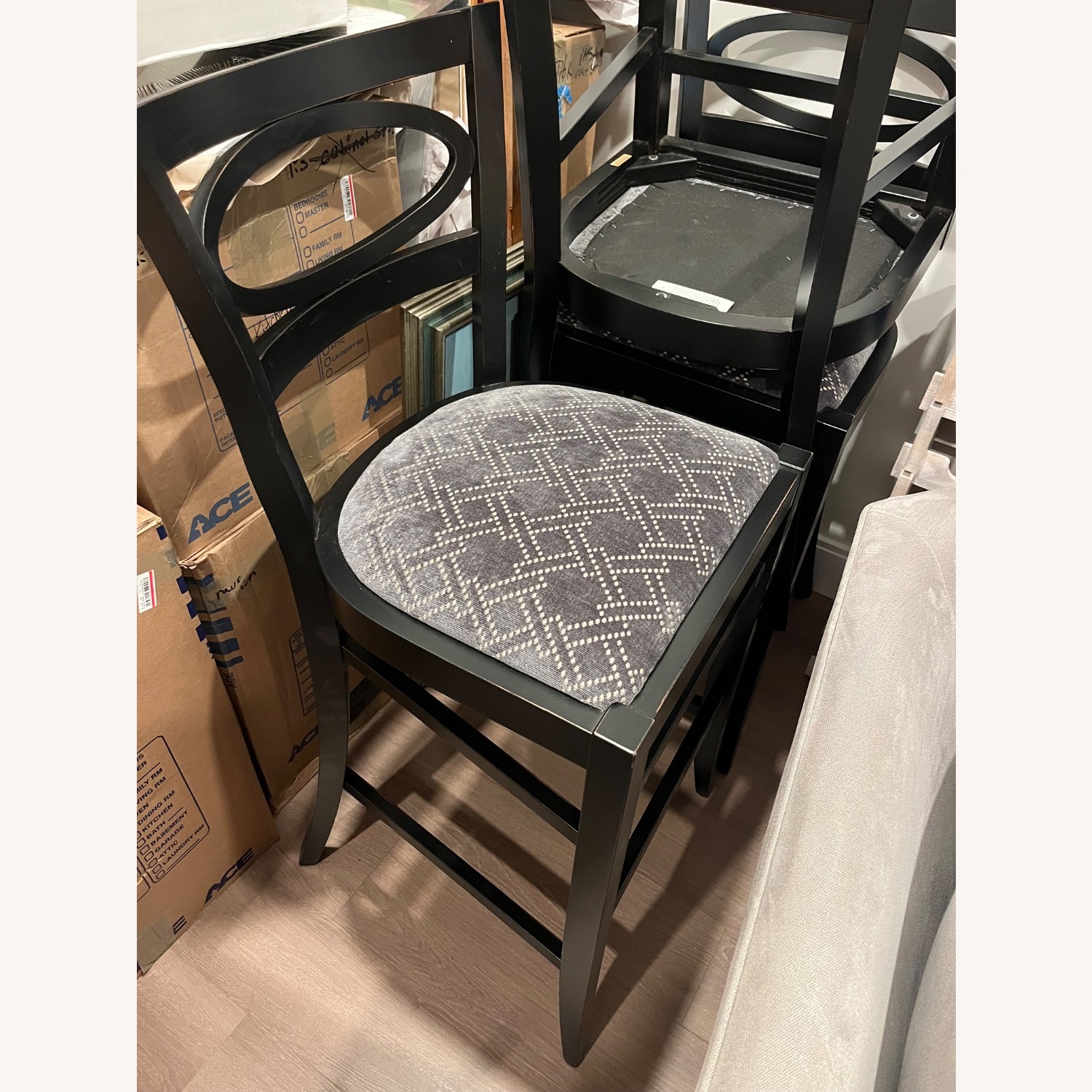 Arhaus Stella Black Barstool Black Dining Chairs - image-1