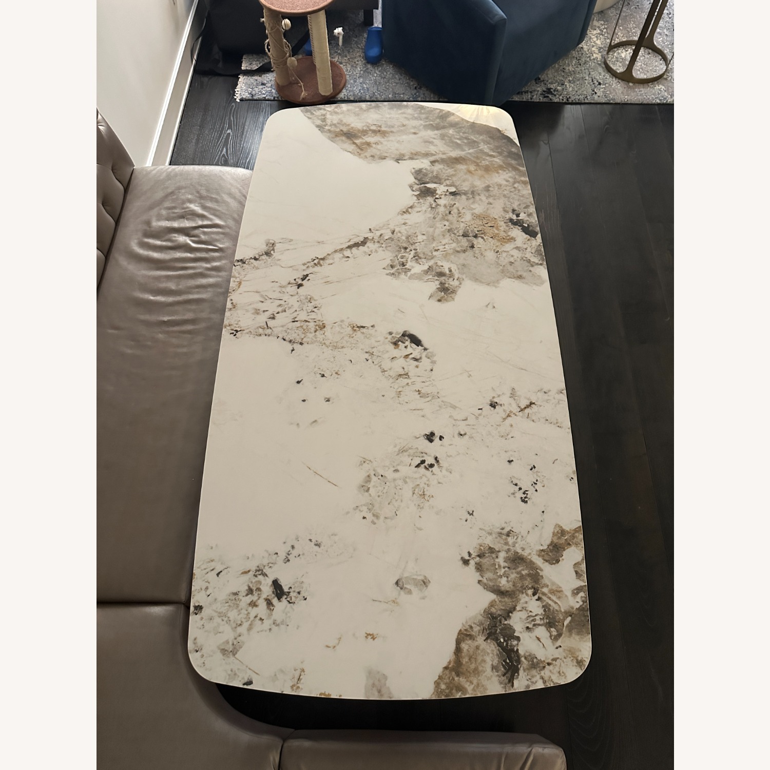 Aliyas White Marble Dining Table - image-4