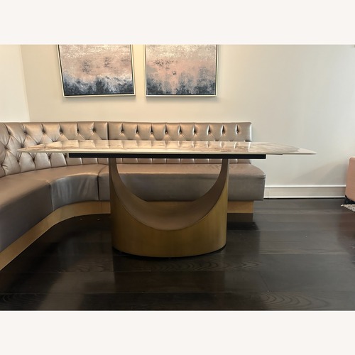Used Aliyas White Marble Dining Table for sale on AptDeco
