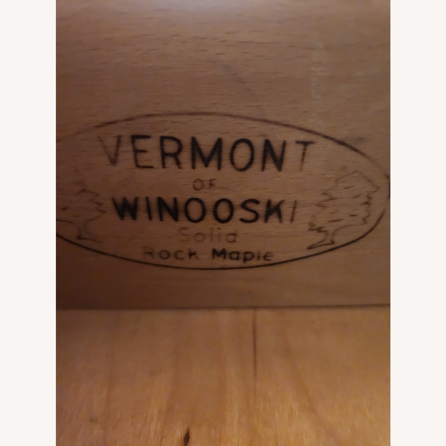 Vintage/Antique Winooski Dark Brown Wood Dresser - image-2