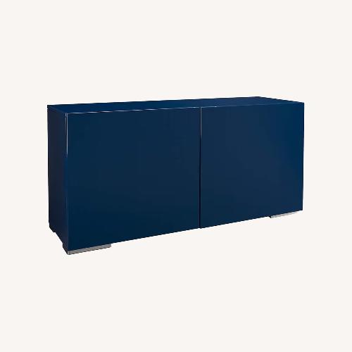 Used CB2 Lacquer Console Blue for sale on AptDeco