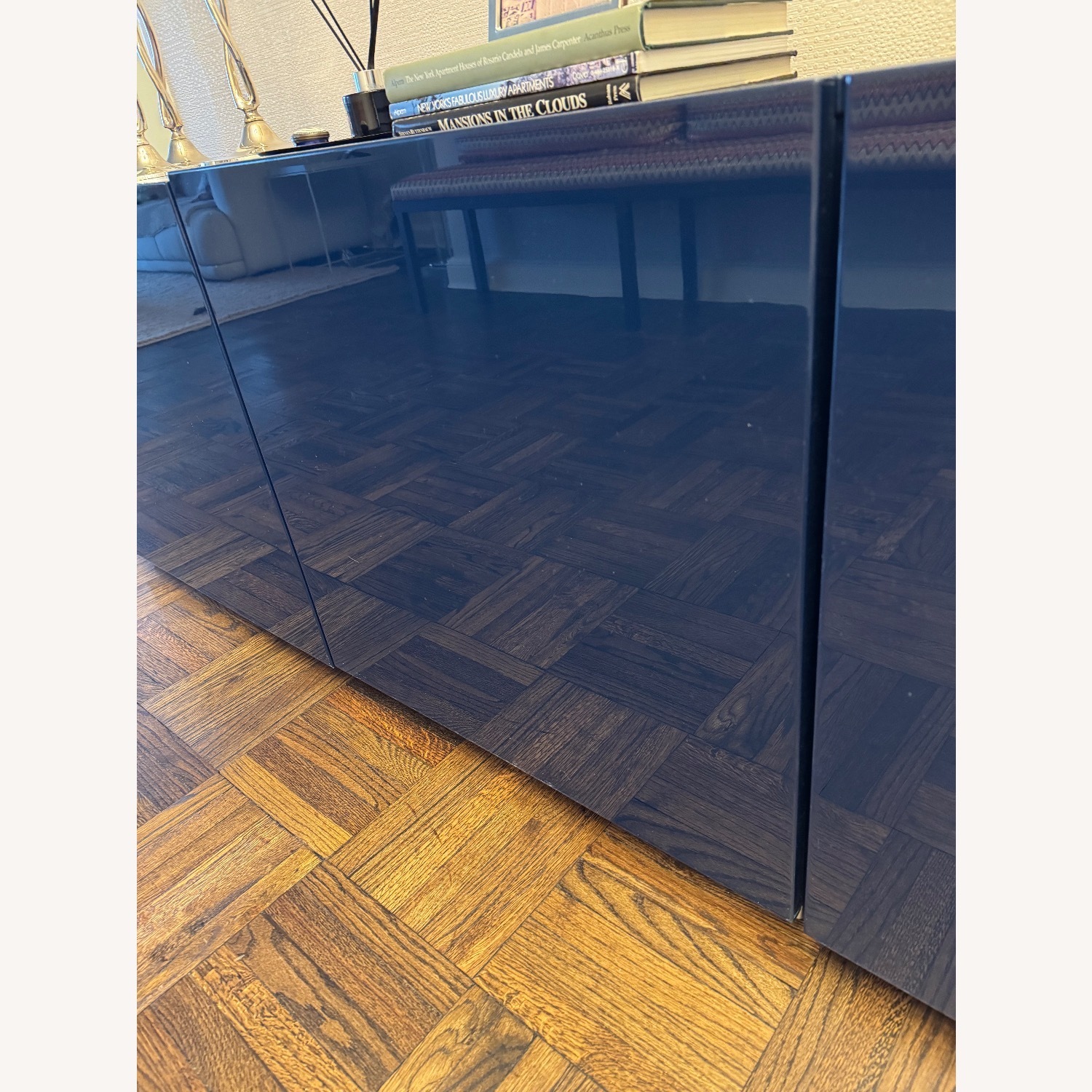 CB2 Lacquer Console Blue  - image-3