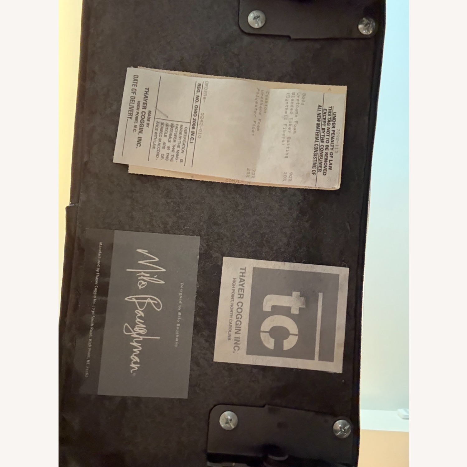 Milo Baughman Recliner 74 Black Leather Recliner - image-4