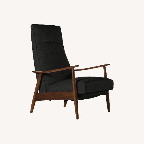 Used Milo Baughman Recliner 74 Black Leather Recliner for sale on AptDeco