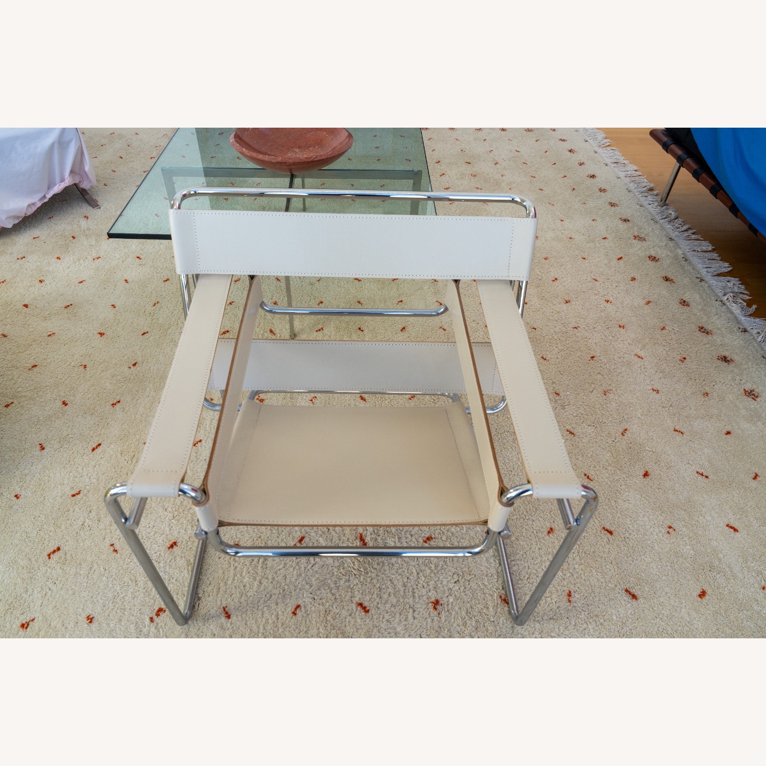 Knoll Wassily White Metal Armchair - image-5