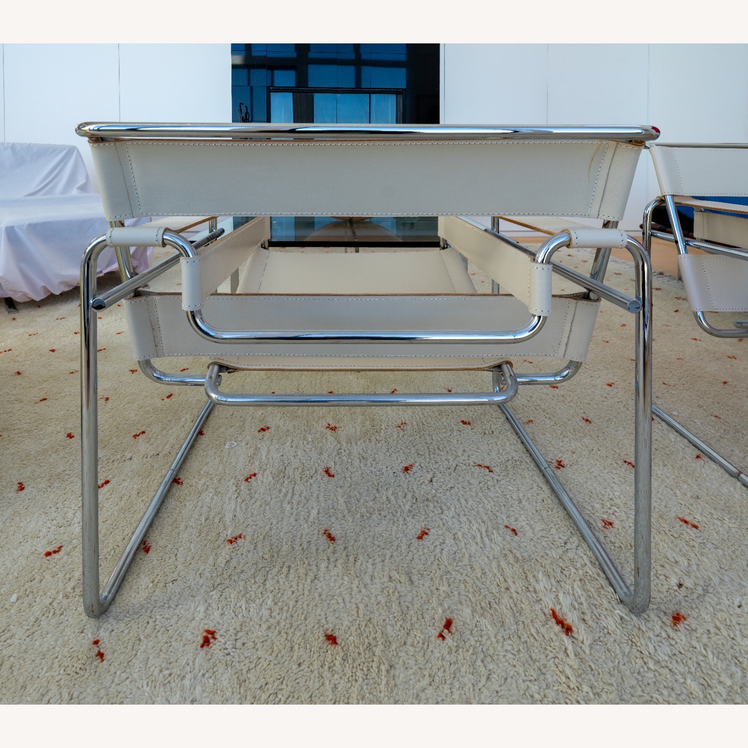 Knoll Wassily White Metal Armchair - image-7