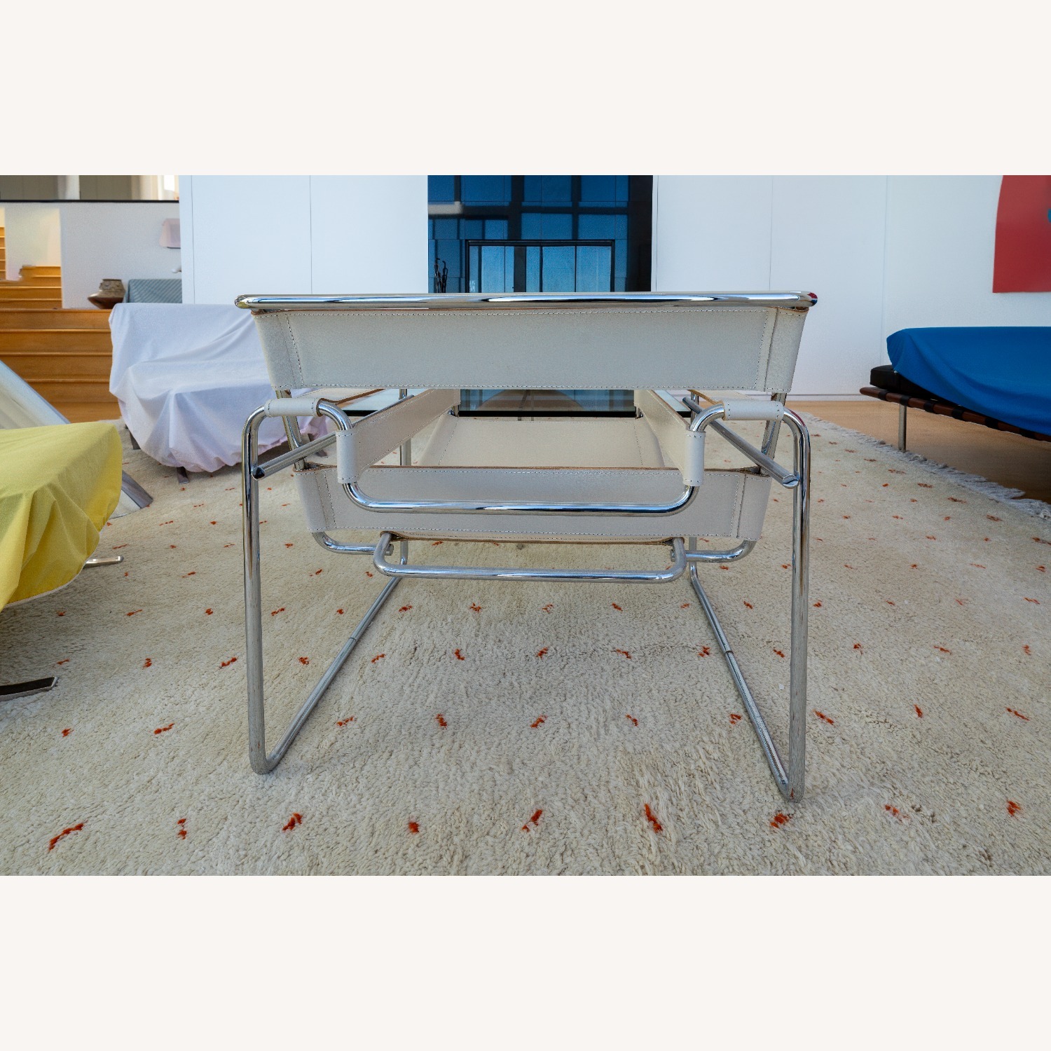 Knoll Wassily White Metal Armchair - image-4