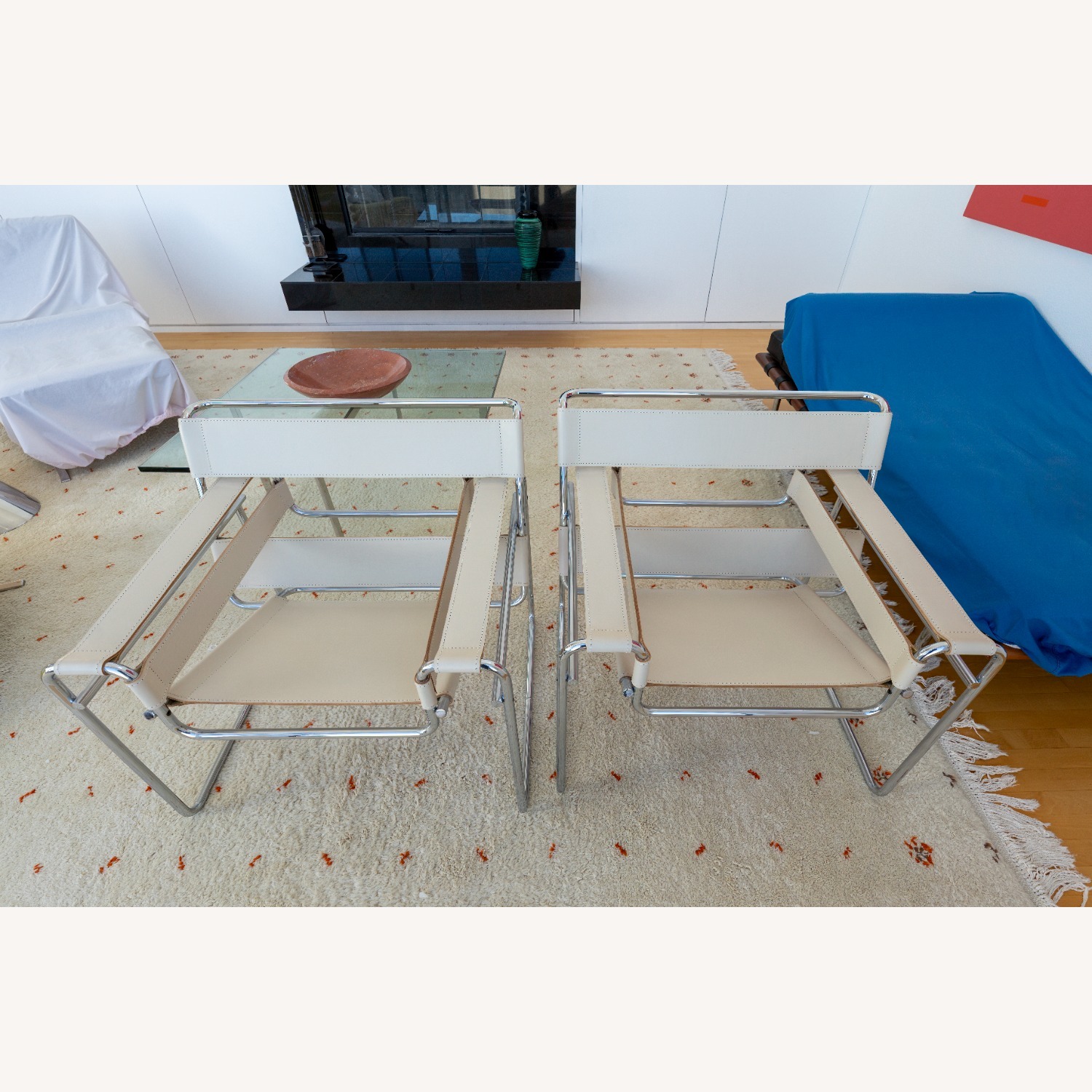 Knoll Wassily White Metal Armchair - image-2