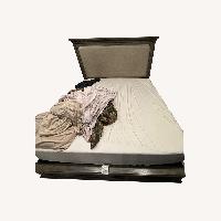 Light Gray Wood King Bed