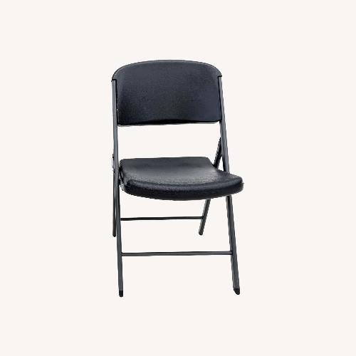 Used Lifetime Products Black Heavy Duty Folding Chairs for sale on AptDeco