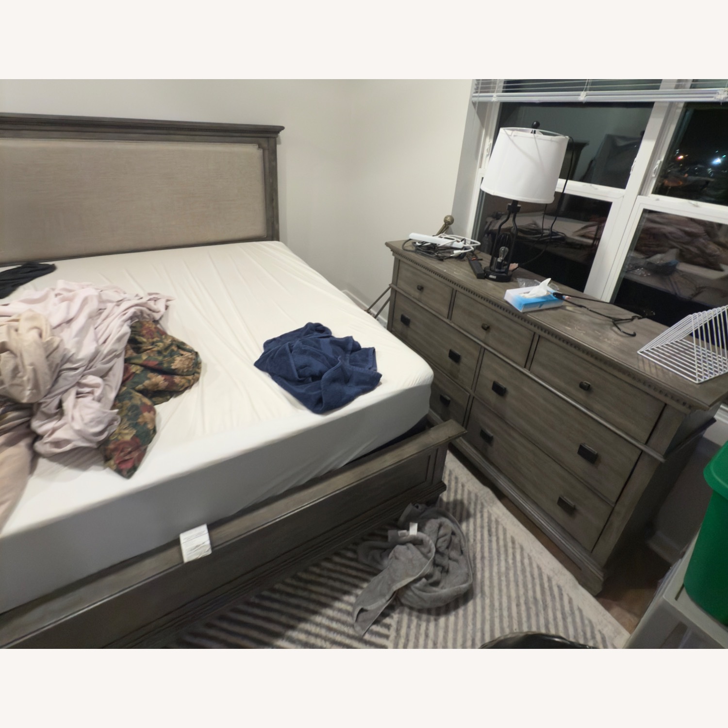 Light Gray Wood Dresser - image-3