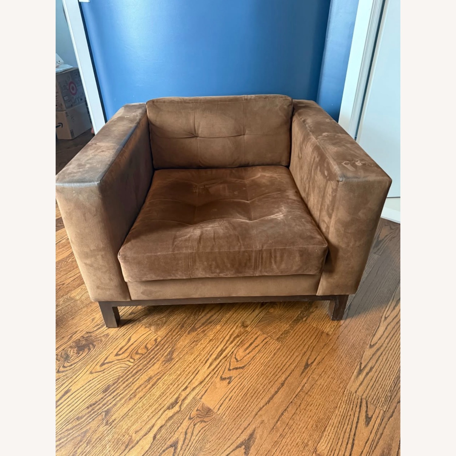 Desiron Hudson Dark Brown Fabric Accent Chair - image-4