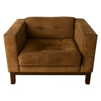 Desiron Hudson Dark Brown Fabric Accent Chair