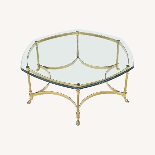 Used Vintage/Antique Gold Brass Coffee Table for sale on AptDeco