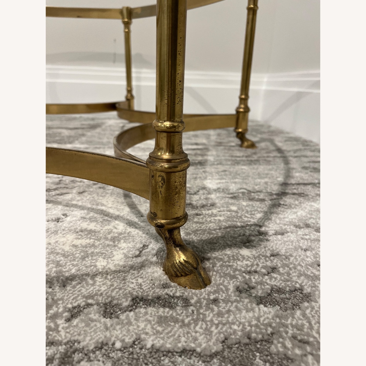 Vintage/Antique Gold Brass Coffee Table - image-3