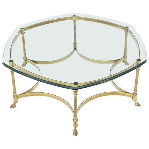 Used Vintage/Antique Gold Brass Coffee Table for sale on AptDeco