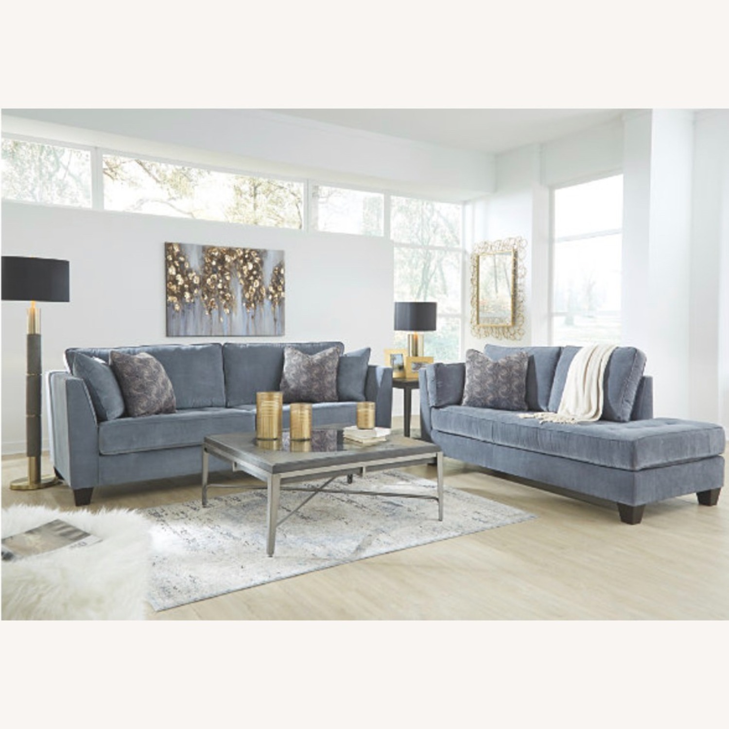 Ashley Furniture Sciolo Cobalt Sleeper Sofa - image-1