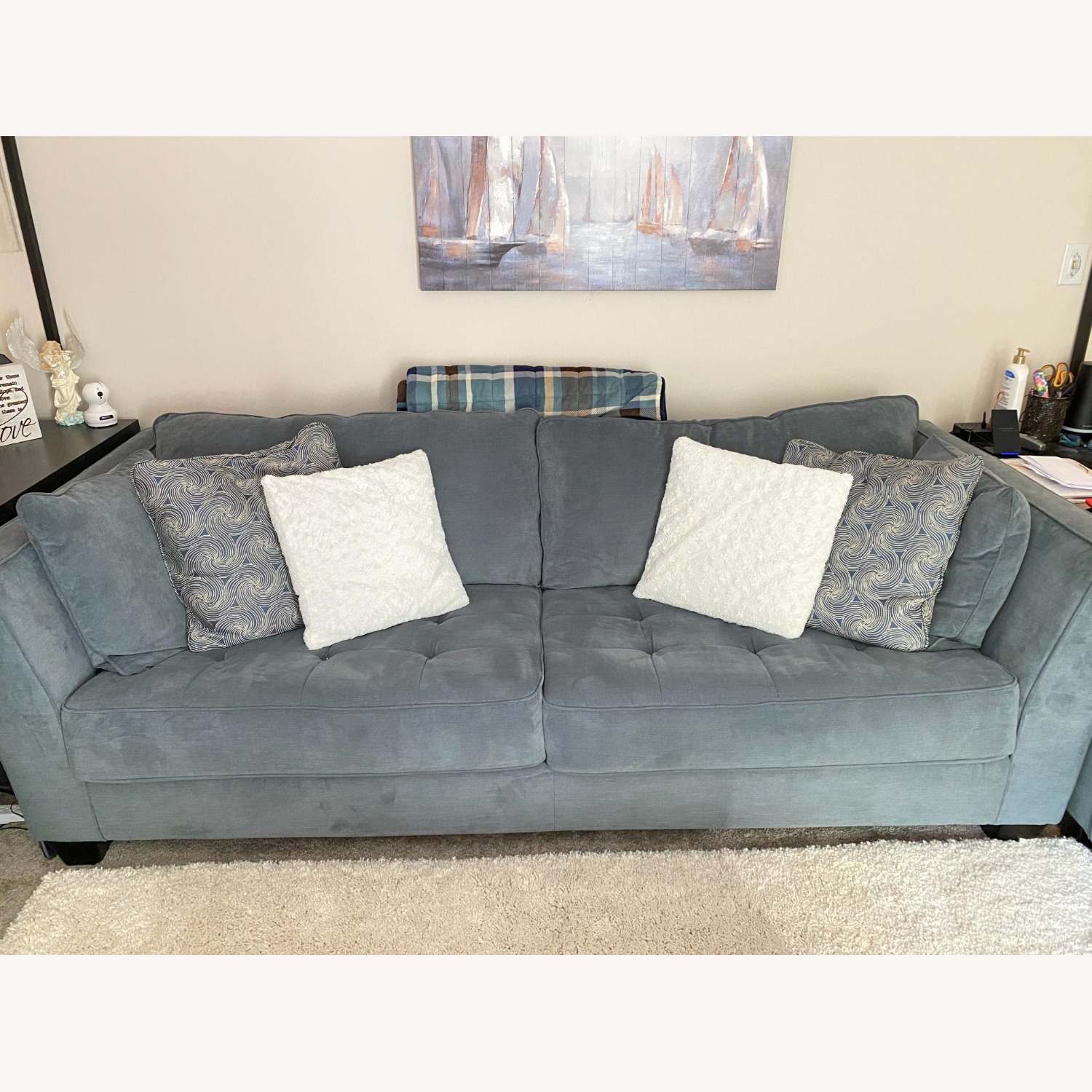 Ashley Furniture Sciolo Cobalt Sleeper Sofa - image-2