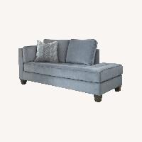Ashley Furniture Blue Microsuede Chaise Lounge