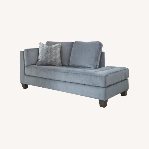 Used Ashley Furniture Blue Microsuede Chaise Lounge for sale on AptDeco