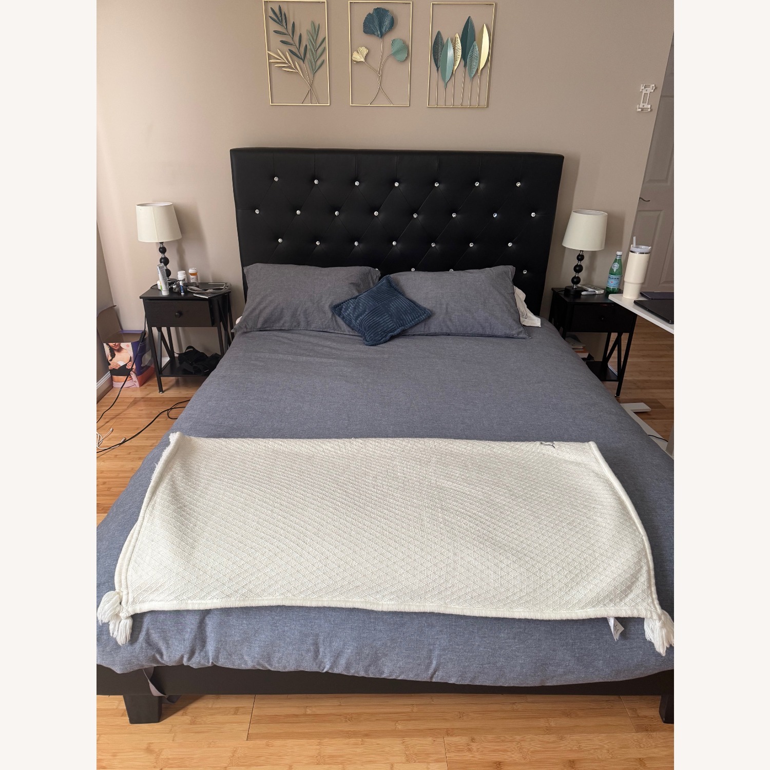 Black Queen Bed Frame - image-2