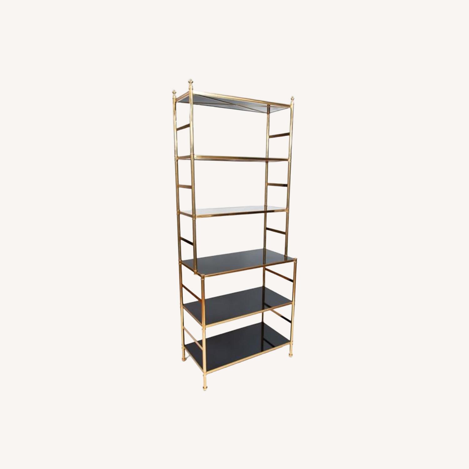 Vintage/Antique Black Lacquer Bookcase - image-0