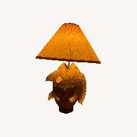 Vintage/Antique Koi Fish bronze metal Table Lamp