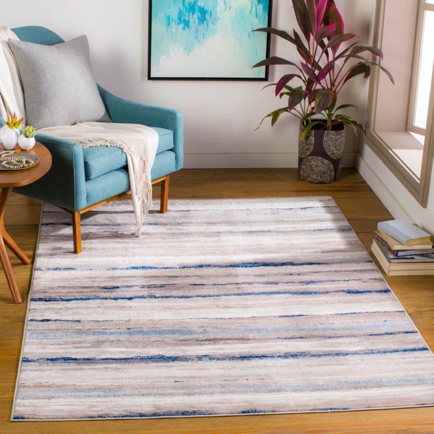 Banuelos Striped Indoor Rug Area Rug 8' x 10' - image-2