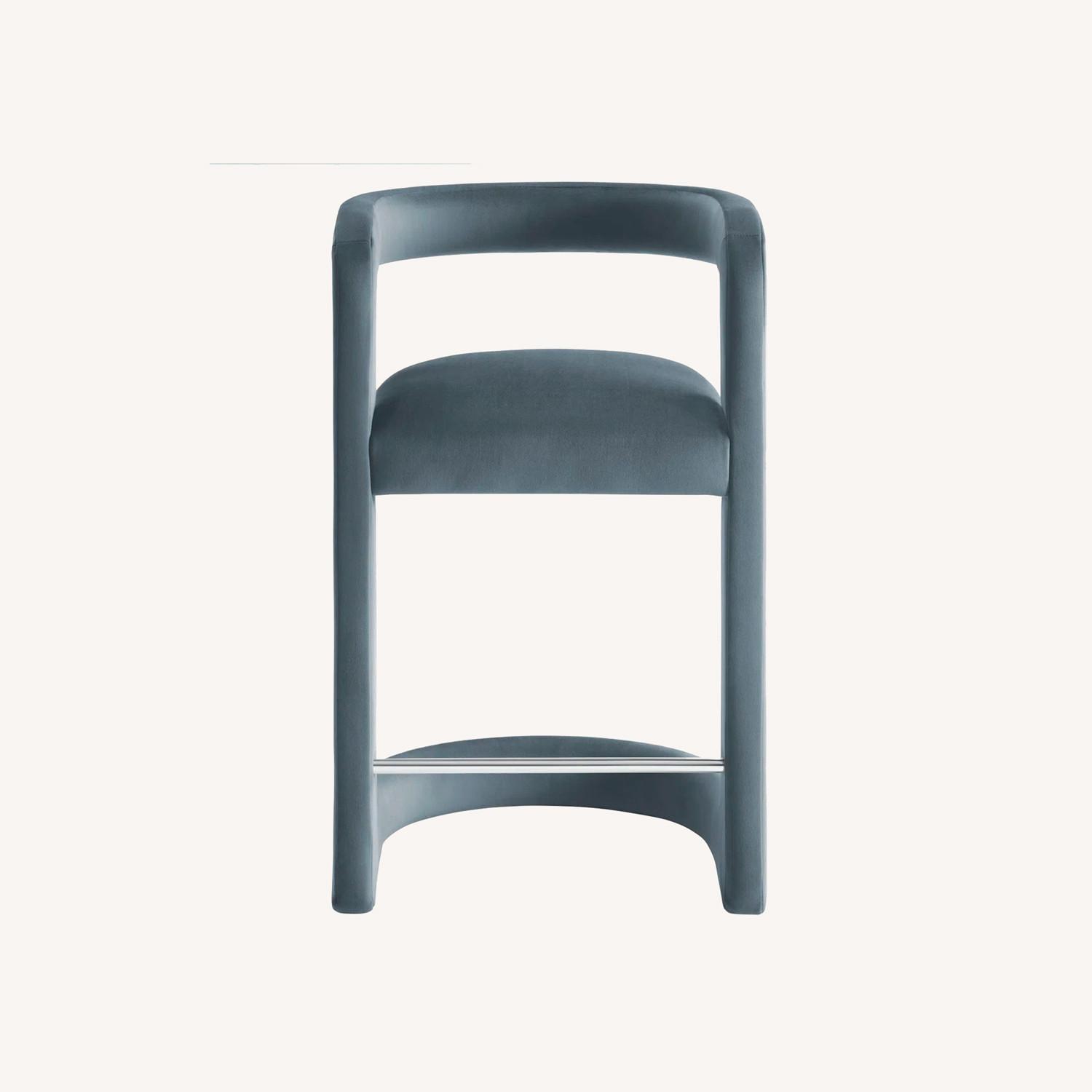 Modway Blue Velvet Stools - image-0