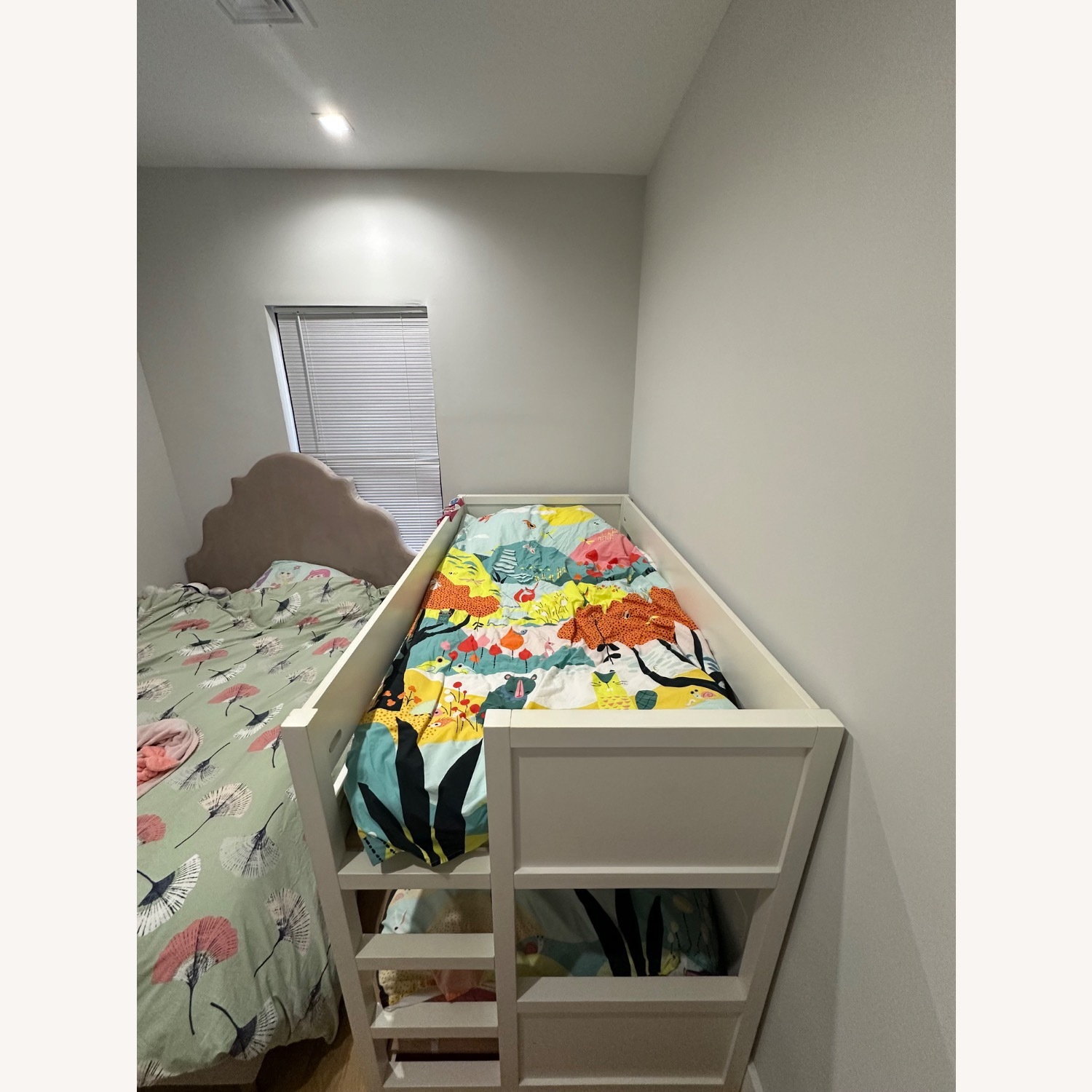 Crate & Barrel White Wood Bunk Bed - image-3