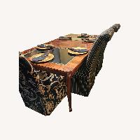 Century Furniture Dark Brown Wood Dining Table