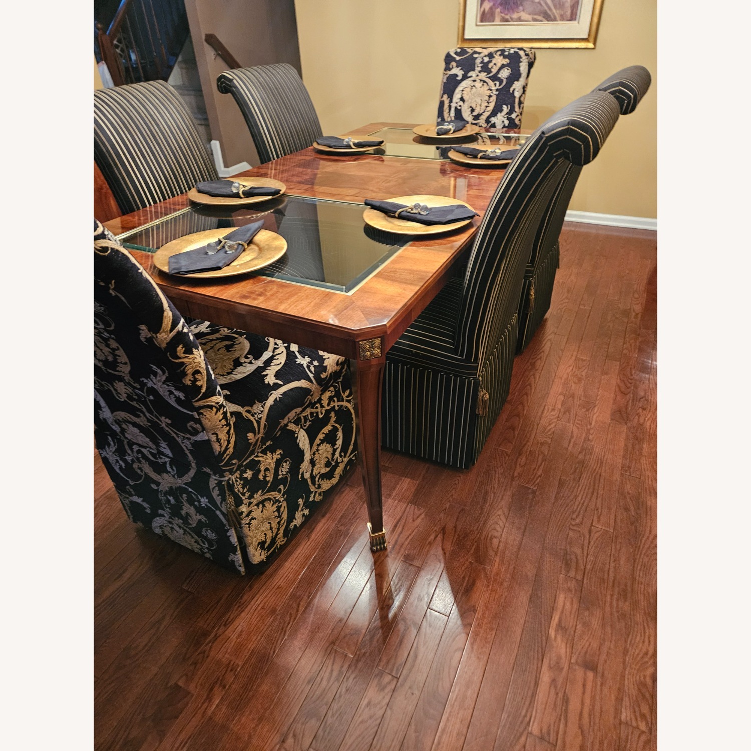 Century Furniture Dark Brown Wood Dining Table - image-1
