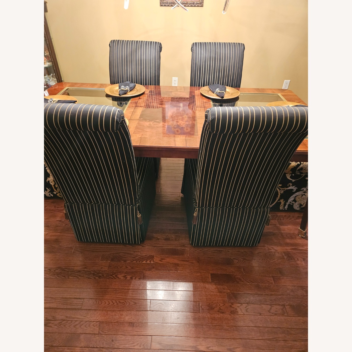 Century Furniture Dark Brown Wood Dining Table - image-2