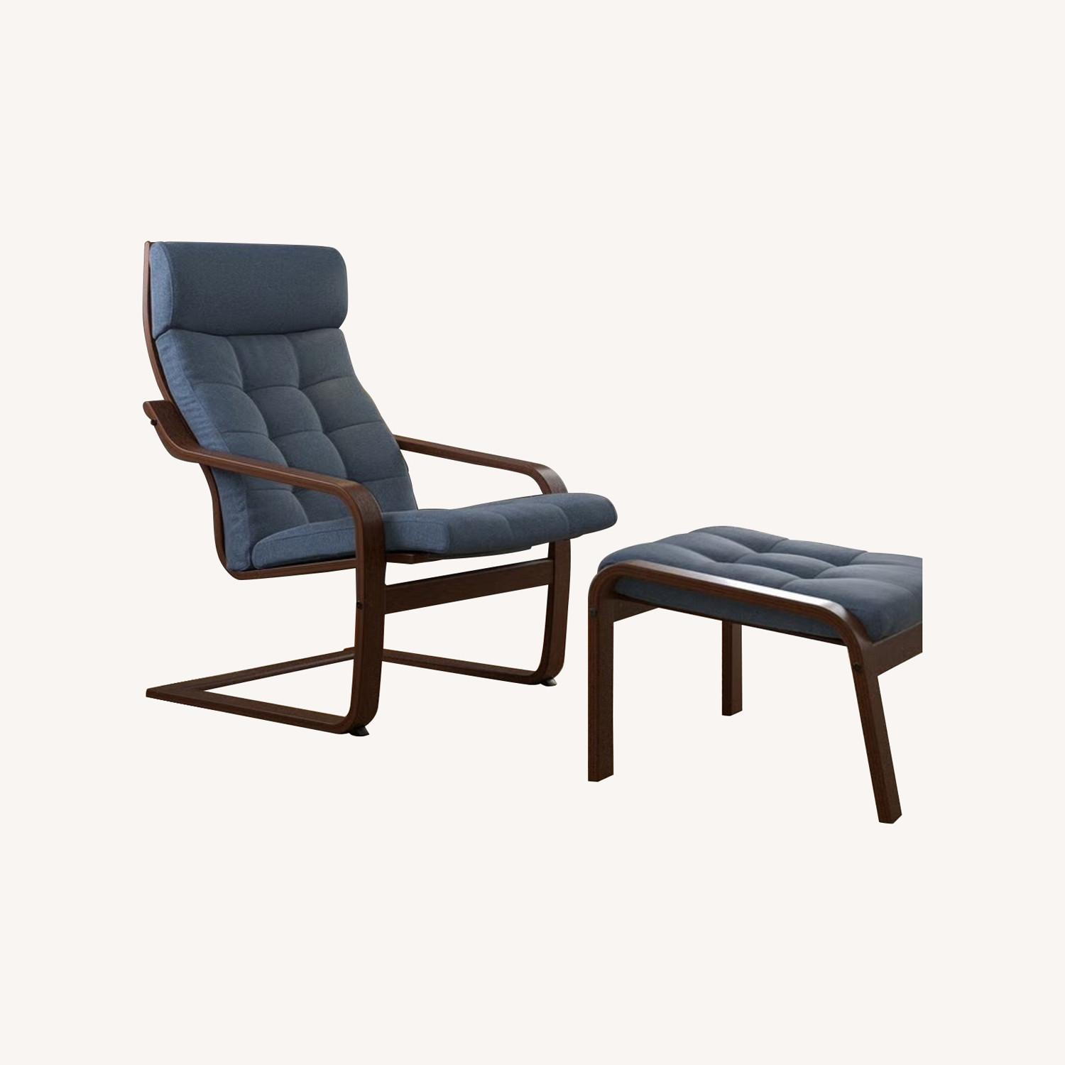 IKEA Poäng Armchair with Ottoman - image-0