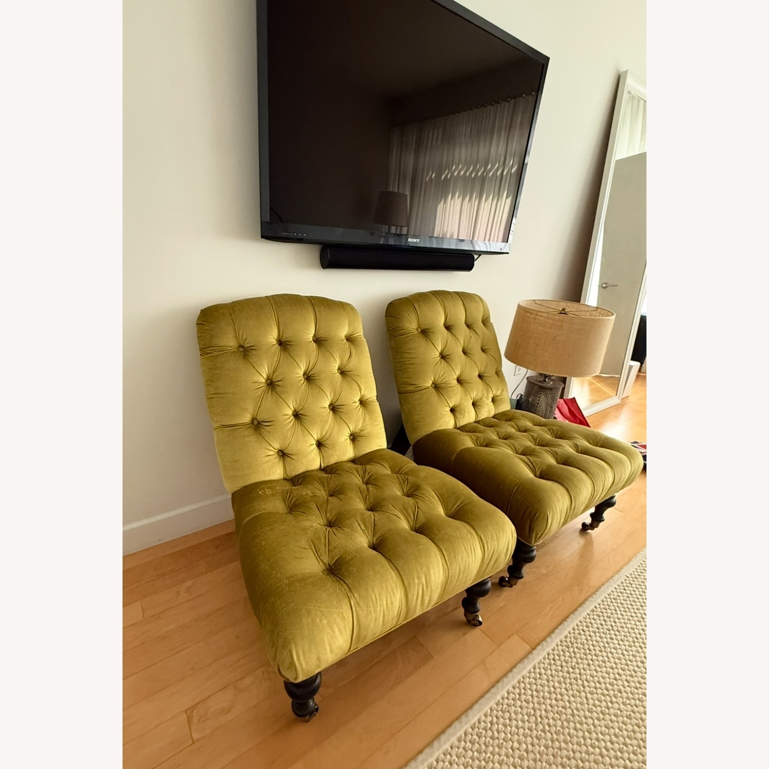 ABC Carpet and Home Velvet Chair Set - image-1