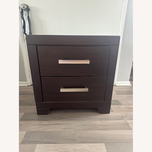 Used Ashley Furniture Dark Brown Wood Nightstands for sale on AptDeco