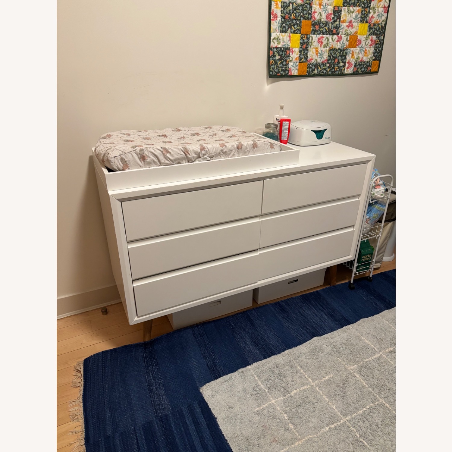 Crate & Barrel White Changing Table - image-2