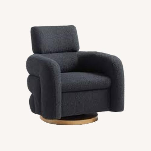 Used Crate & Kids Black Boucle Nursing Chair for sale on AptDeco
