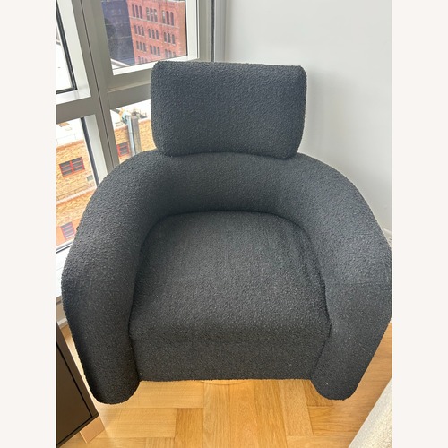 Used Crate & Kids Black Boucle Nursing Chair for sale on AptDeco