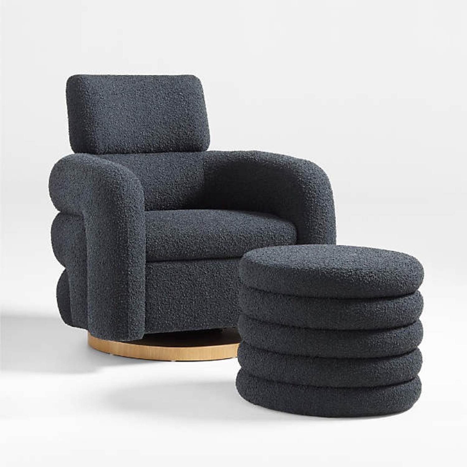 Crate & Kids Black Boucle Nursing Chair - image-7