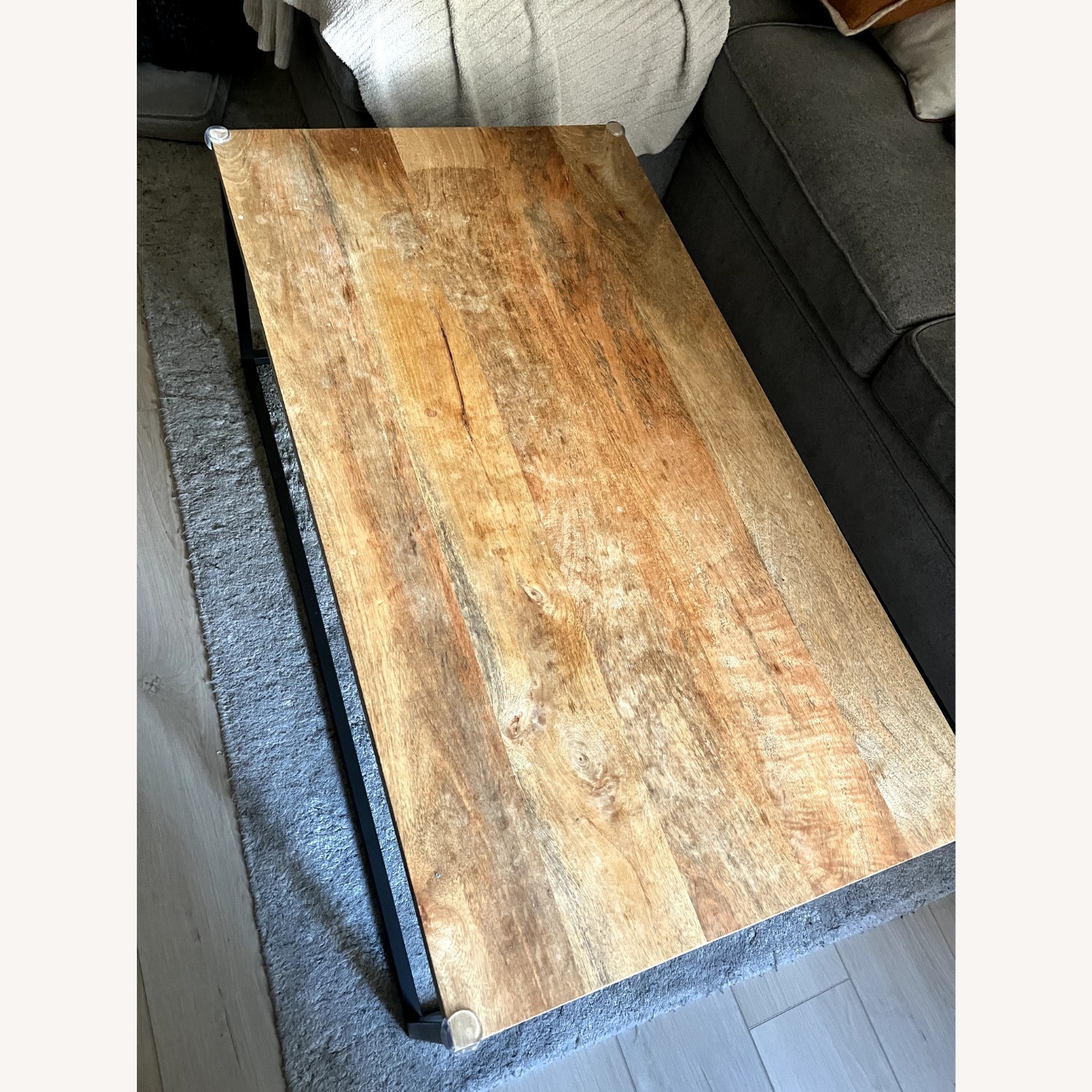 West Elm Box Frame Dark Brown Wood Coffee Table - image-2