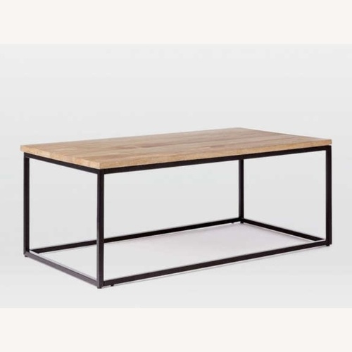 Used West Elm Box Frame Dark Brown Wood Coffee Table for sale on AptDeco